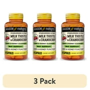 (3 pack) Mason Natural Milk Thistle and Cranberry Liver and Kidney Cleanser, 60 Capsules