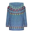 thumbnail image 6 of Aoiroe Women Long Sleeve Knit Pullover Sweater Top Fall Winter Fashion Outfits Blue XL, 6 of 6