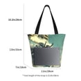 thumbnail image 2 of KLL Tote Bag for Women Bull Charging Through Waves Print Shopping Grocery Reusable Bags for Office School Shopping Travel, 2 of 6