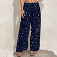 thumbnail image 5 of Astrology Pants High Waist Starry-Eyed Surprise Modern Trousers Streetwear Design Wide Leg Pants, 5 of 6