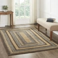 thumbnail image 3 of VHC Brands Espresso Rug with PVC Pad, Jute Blend, Oval, Brown Black Tan, 20x30 inches, 3 of 4