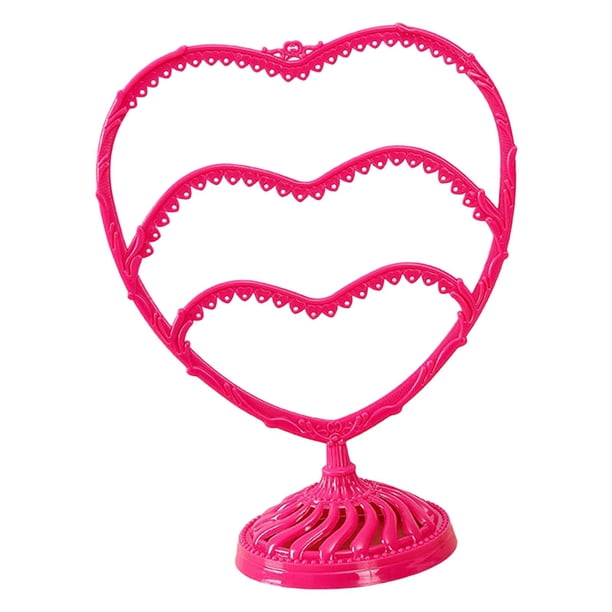 Soporte para pendientes en forma de corazón. Un regalo bonito y fácil de usar. Ideal para exhibir pendientes en casa. Rojo