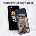 thumbnail image 3 of Funda Trasera Protectora De Teléfono MotoG51 Casa Fiesta Silicona Suave Negro TPU Gato Lindo Patrón De Chica De Dibujos Animados, 3 of 4