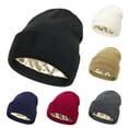 thumbnail image 4 of TELOLY Winter Hats for Men,Sleek Satin Lining Beanies Hats Men,Enhances Wear Experience Winter Hat,Wine Red, 4 of 5