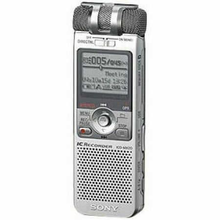 Sony 32MB Digital Voice Recorder with LCD Display, Silver, ICD-MX20DR9