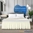thumbnail image 3 of HNB Store Wrap Around Bed Skirt 12" inch Drop Easy Care Microfiber Bedskirts (Olympic-Queen-Ivory), 3 of 6