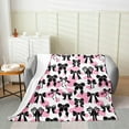 thumbnail image 2 of Cute Bowknot Blanket 40"x50" Girls Bow Plush Throw Blanket, for Kids Boys Girls Decor Pink White Cowhide Flannel Fleece Blanket Elegant Bow Bedroom, 2 of 6