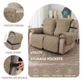 thumbnail image 6 of Y YUNHSOM Waterproof Stretch Recliner Chair Covers, Stable Washable Slipcovers Chair Protectors for Home, Kitchen, Office (Light Coffee,23 In), 6 of 7