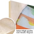 thumbnail image 5 of "Ethereal Spheres", Abstract Pattern Rendered on Gold Shagreen Wrapped Canvas Wall Art, sized 60"x40", 5 of 11
