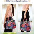 thumbnail image 4 of FORMRS Womens Corduroy Tote Bag Crossbody Shoulder Handbag with Pocket, Serene Floral Pattern, 4 of 7