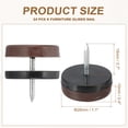 thumbnail image 2 of Uxcell Chair Slides Nail on Furniture Glides Chair Leg Floor Protectors for Wooden Furniture, Table Feet, Carpet and Hardwood Brown 1.1", 2 of 7