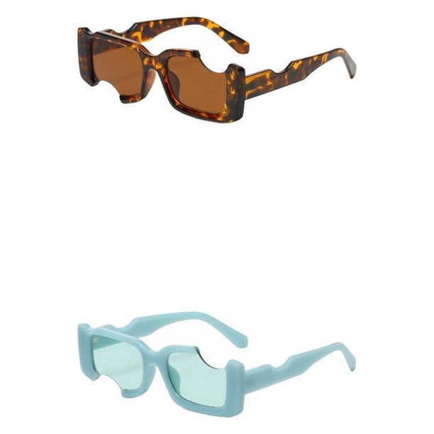 2 de Sol de Estilo Vintage para Adultos Que Corren Marrón+Azul Yinane anteojos de sombras