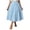 Sky Blue, variant on Bovxnpu Women's Plus Size Midi Skirt A-Line Flowy Skirts Plus Size Elastic Waist Casual Daily Wear Skirts
