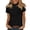 Black, variant on Summer Short Sleeve T Shirt Womens Trendy Basic Mock Neck Solid Color Pullover Tee Fashion Casual Loose Tops