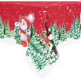 thumbnail image 4 of Chirstmas Tablecloth Rectangle 60x84 Inch, Cute Snowman and Pine Table Cloth Rectangle Tables for Chirstmas Decor, Red Waterproof Table Decorations for Chirstmas Gift, 4 of 6