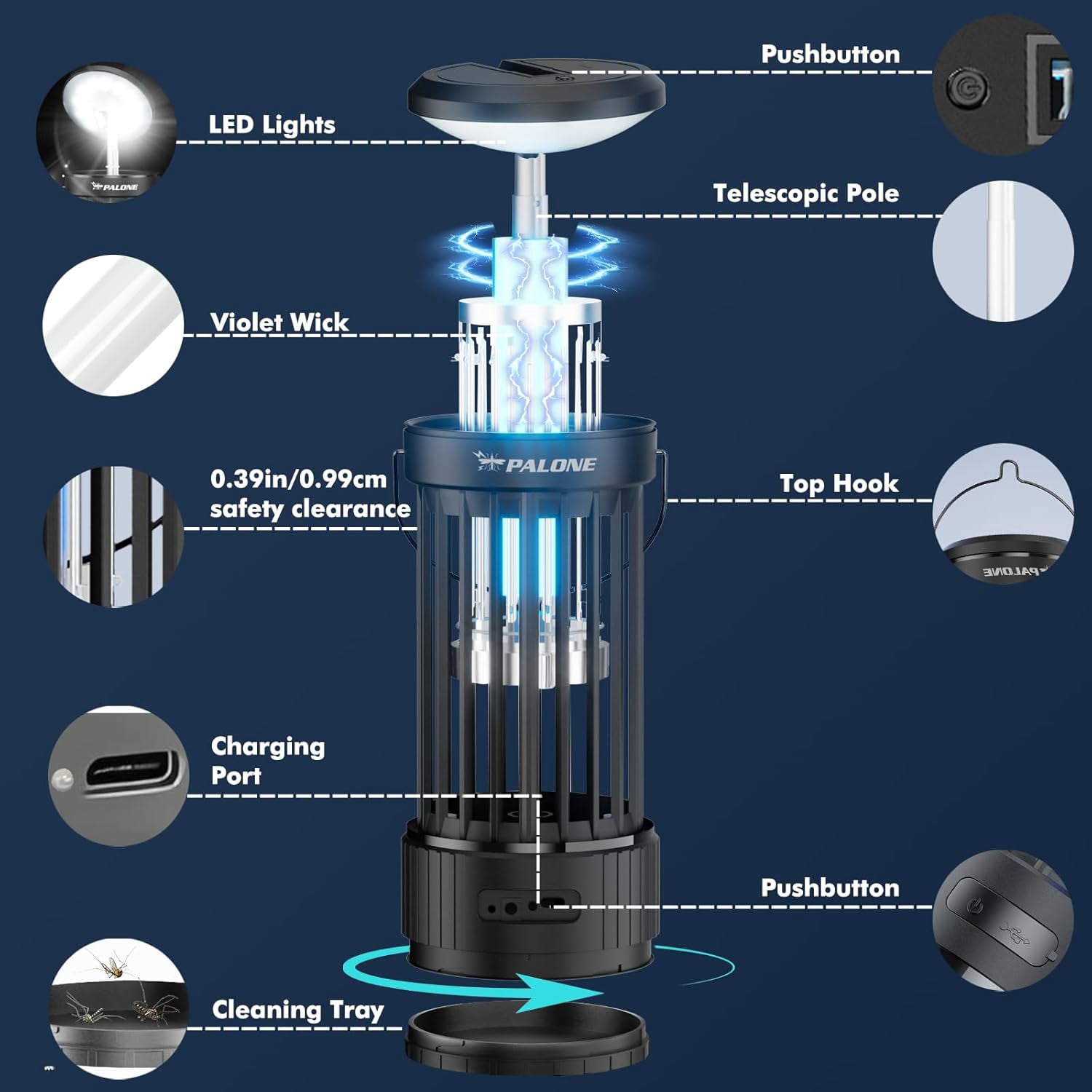 FANDLISS Bug Zapper for Outdoor & Indoor