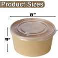 thumbnail image 2 of 50 Pack Kraft Paper Bowls with Lids, 32 Oz Large Soup Serving Bowls Bulk, Oil-proof To Go Food Containers for Hot Cold Fruits, Ice Cream, Meal Prep, 2 of 2
