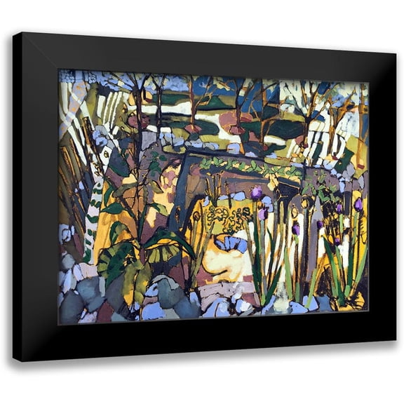 Ferrell, Erin McGee 14x12 Black Modern Framed Museum Art Print Titled - Urban Garden - June