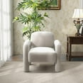 thumbnail image 2 of SEYNAR Mid-Century Modern Velvet Upholstered Accent Chair,Elephant Trunk Lounge Chair for Living Room(Beige）, 2 of 6