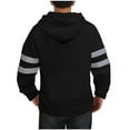 thumbnail image 3 of Iugvhana Mens Zip Up Fleece Hoodies Hooded High Visibility Reflective Sweatshirt Safety Security Work Hoodie for Men/Women Black M, 3 of 5