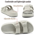 thumbnail image 4 of Northblanc Men’s Lightweight Comfort Slides Double Buckle Slip-on Adjustable EVA Flat Sandals, 4 of 9