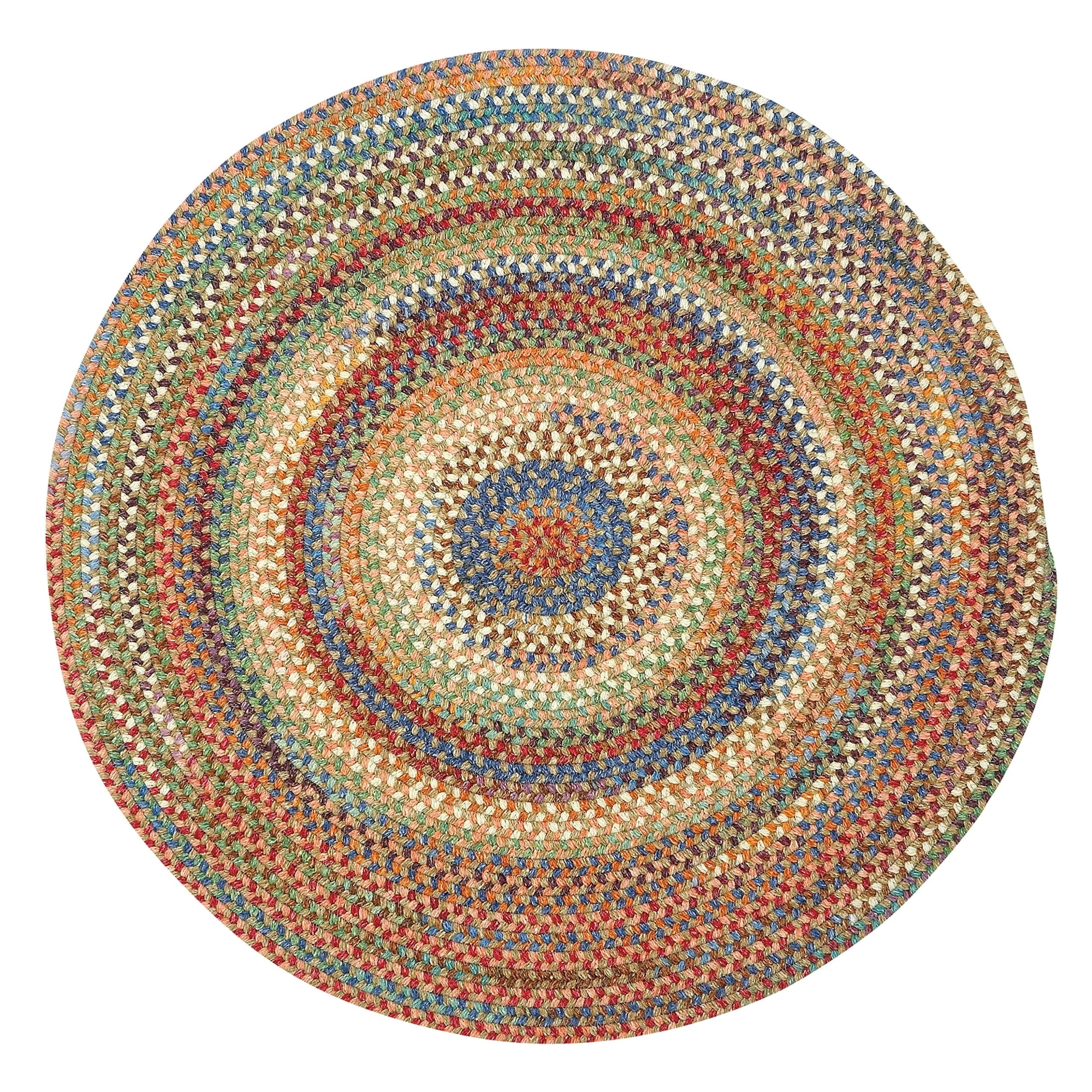 Capel Rugs American Heritage Braided Area Rug | Round | 36" Round | Cinnamon-Colored Indoor Rug