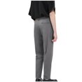 thumbnail image 3 of HOOMEUMY Mens Straight Pants Casual Design Versatile Basic Woven Style Fashion 2025 Trendy Wrinkle-resistant Trousers Business Pants Gray XL, 3 of 4
