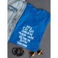 thumbnail image 3 of Just A City Girl Living In The Muggle World Graphic Women Royal Blue T-Shirt, Female XX-Large, 3 of 4