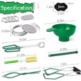 thumbnail image 2 of czcpp-SELPONT rter Kit, 11pcs Canning Kit Home Canning Tools Set for Canning Pot Manson Jars - Jar Lifter, Lid Lifter, Jar Wrench, Funnel, Can Tong, Jar Brush, 4 Set Canning Lids and Rings, 2 of 4