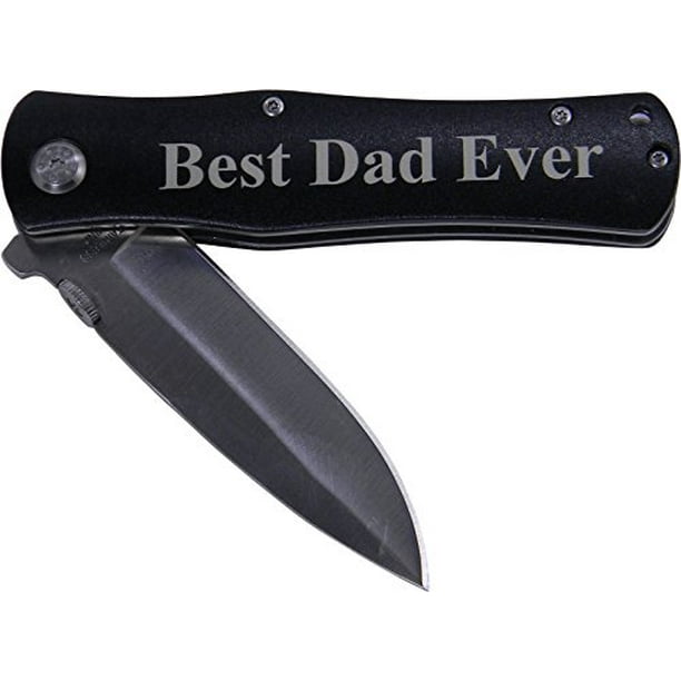 Best Dad Ever Folding Pocket Knife Great Gift For Father S Day Birthday Or Christmas Gift For Dad Grandpa Grandfather Papa Husband Black Handle Walmart Com Walmart Com