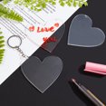 thumbnail image 6 of 12pcs Acrylic Heart Blanks with 20pcs Keychian Rings 3 Inch Heart Acrylic Keychain Blanks with Hole Clear Heart Blank Pendants, 6 of 7
