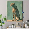 thumbnail image 4 of UXIEQU Cheetah Silhouette Canvas Wall Art Print 15.75x11.81 Inches, 4 of 8