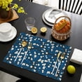 thumbnail image 3 of Pioneer Flower Floral Print Pattern Summer Placemats Table Placemats Set Of 6-Linen Kitchen Washable Placemats Table Mats 12x18 Inch Non-Slip Heat Resistant, 3 of 5