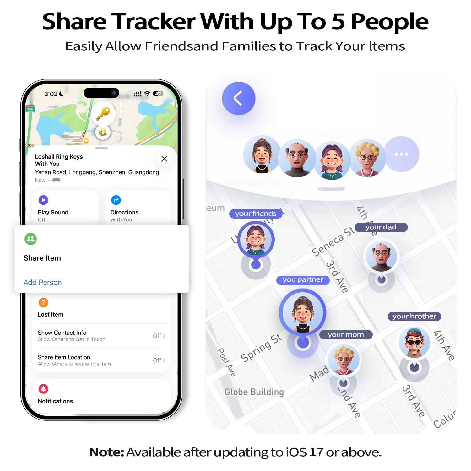 Loshall Air Tracker Tag (iOS Only)-2 Pcs, Smart Item Finder Work with Apple Find My for Luggage, Keys, Bags, Pets, Wallet, Bluetooth Tracker/ Key Finder and Item Locator Smart Tag Replaceable Battery