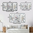 thumbnail image 4 of Designart "Cosmic Blooms in Ivory II" Fractals Framed Wall Art Set Of 3 - White Transitional Frame Gallery Wall Set For Home Decor, 4 of 6
