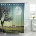 thumbnail image 1 of ABPHQTO Green Moon Nature en estilo vintage Amarillo Retro Food Travel Abstract Harvest Space Juego de cortinas de ducha de baño a prueba de agua 165x180 cm, 1 of 2