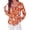 Floral Brick Red White, variant on Women Puff Long Sleeve Shirts Ruffle Collar Floral Boho Tops Ruffle V Neck Tops,Smocked Cuffs Shirt,Button Down Work Blouses Dressy Casual,Business Casual Outfits,Early Fall Fashion
