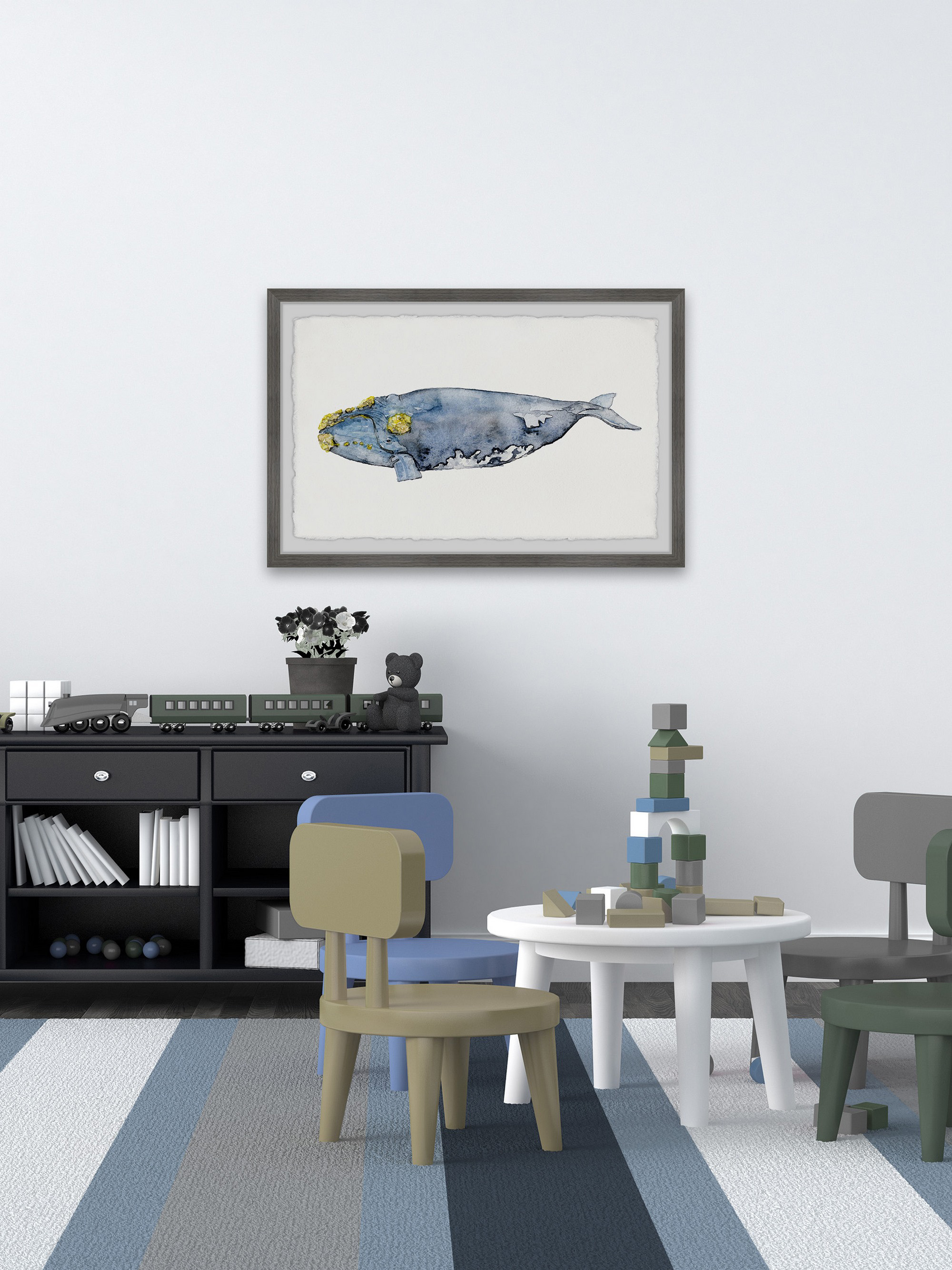 Marmont Hill Mossed Whale by Rachel Byler Framed Wall Art