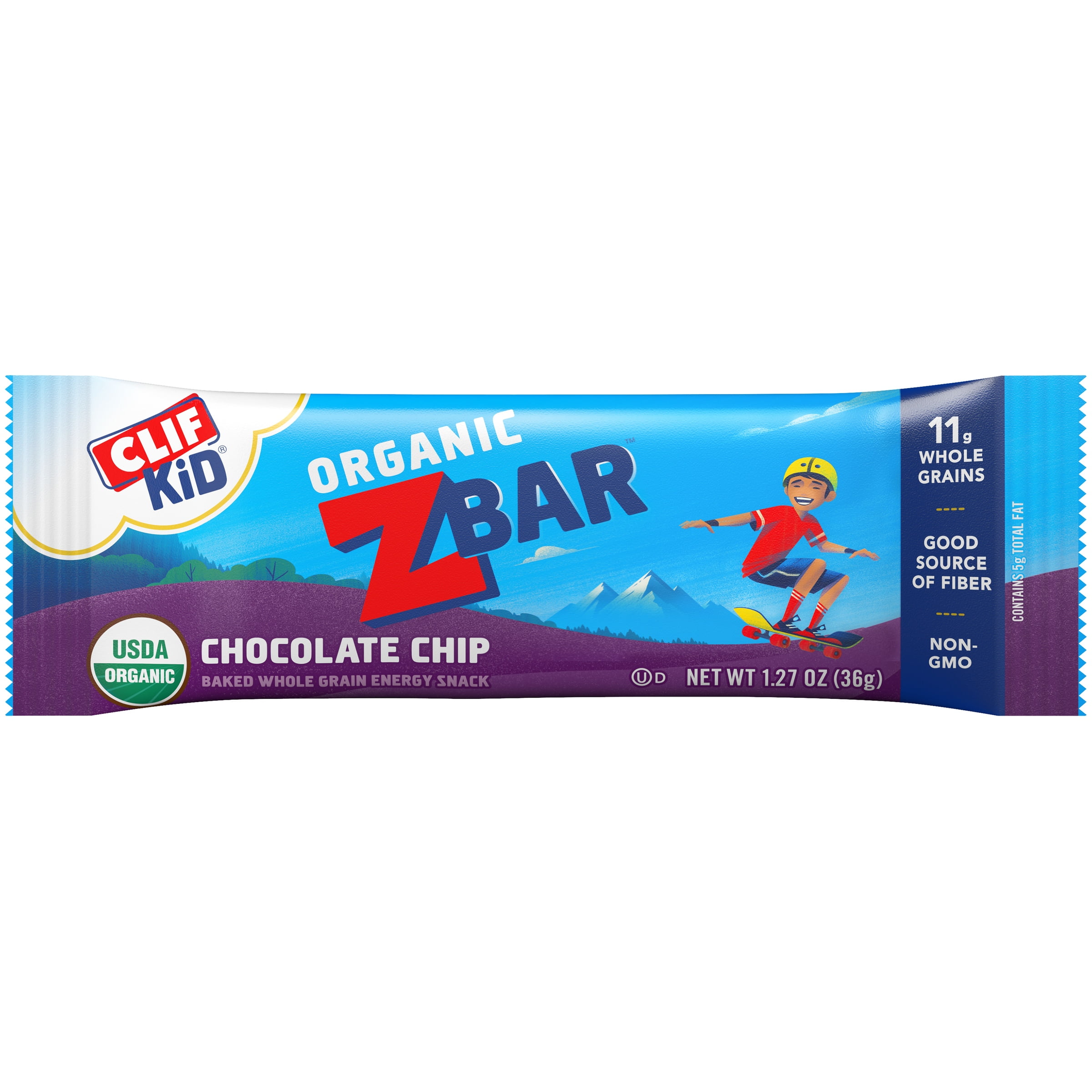 Clif Bar Zbar Organic Chocolate Chip Case of 18 1.27 oz Walmart