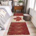 thumbnail image 4 of Runner Rugs 2x6 Ft, Canada Non Slip Area Rugs for Kitchen Bedroom Entryway, Red Maple Leaf Flag Vintage Farmhouse Wooden Grain Washable Carpet Runner Rug Floor Mats for Bedroom Home Decor, 4 of 8