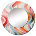 thumbnail image 2 of Designart "Surreal Op Art Spectrum Vibrant and Colorful I" Abstract Rund Mirror For Wall Decor - Large Multi-Color Round Print Mirror - Round Modern Mirror - Wall Mounted Round Large Mirror, 2 of 6