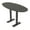 Asian Night w/Matte Black Base, variant on Boat Oval Bistro Height Meeting Table T-Shaped Metal Base 34x70 Bar Table