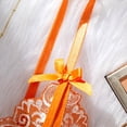 thumbnail image 7 of JSGEK Women Furry Trim Lace Bra and Thong Set Sheer Mesh Underwire Support Lingerie for Intimate Nightwear Orange L, 7 of 7