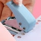 thumbnail image 4 of Perforadora de papel portátil de un agujero con círculo de hebilla de cierre de 1/4 pulgadas de capacidad para herramienta para adultos y Azul Gloria perforadora, 4 of 9