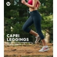 thumbnail image 2 of Nirlon 3/4 Capri Leggings For Women - High Waisted Leggings With Pockets, 2 of 6