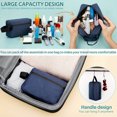 AUMIY Collapsible storage bag with divider and makeup brush handle