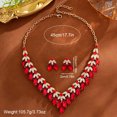 thumbnail image 2 of TAZAG luxury earrings necklace two-piece set full of diamonds fashion set chain bridal dress wedding banquet accessories, 2 of 5