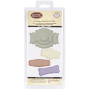 Angle View: Justrite Custom Dies, Antique Labels, 6-Pack Multi-Colored