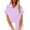 Purple, variant on Womens Cotton Linen Short Sleeve Button Down Henley Shirts Solid Color V-Neck Loose T-Shirt White