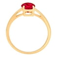 thumbnail image 2 of 1 ct Oval Cut Simulated Ruby Solitaire 18K Yellow Gold Womens Engagement Ring, 2 of 3